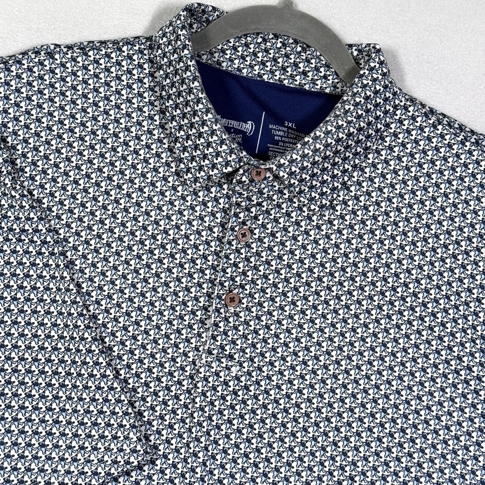 Grateful Dead Section 119 Polo Shirt Mens 3XL Performance Dancing Bears Print
